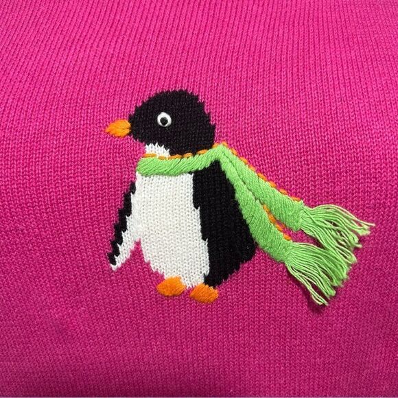 Vintage Quacker Factory Hot Pink Penguin Sweater --‎ 1X - Picture 6 of 9